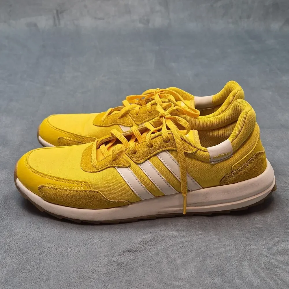 Adidas Sneakers Yellow Neo Striped Lace Up Casual Retro Shoes EG4213 Womens 10